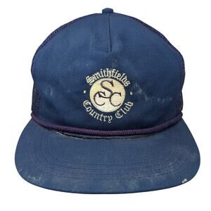 Smithfields Country Club Slideback Trucker Hat Blue OS Rope Cali-Fame Vintage